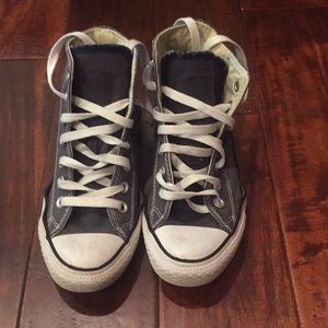 Light Blue/Grey Converse High-tops